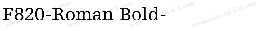 F820-Roman Bold字体转换